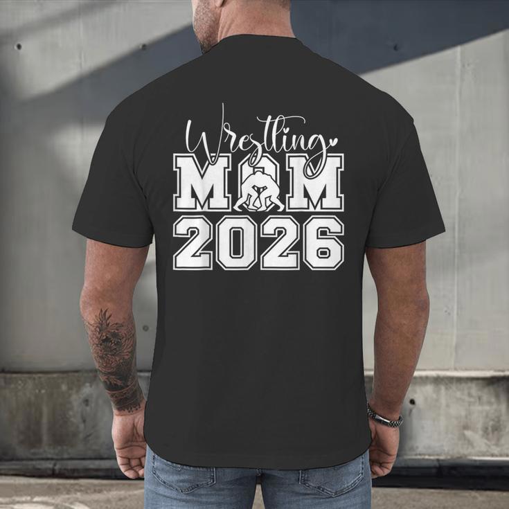 Senior 2026 Wrestling Mom Proud Senior 2026 Mom Graduation Men's Back Print T-Shirt