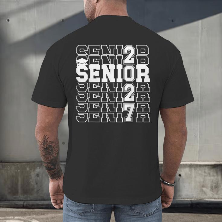 Senior 2027 Class Of 2027 Graduation Senior Grad 2027 Men's Back Print T-Shirt