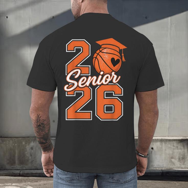 Senior Basketball Class Of 2026 Crew Basketball Graduation Men's Back Print T-Shirt