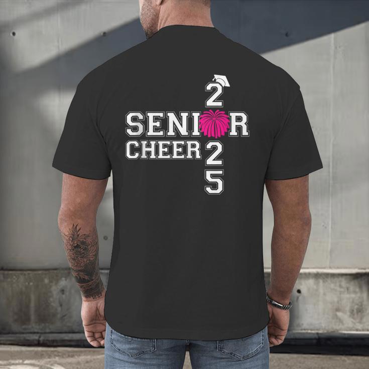 Senior Cheerleader Cheer Class Of 2025 Graduation Graduate Men's Back Print T-Shirt