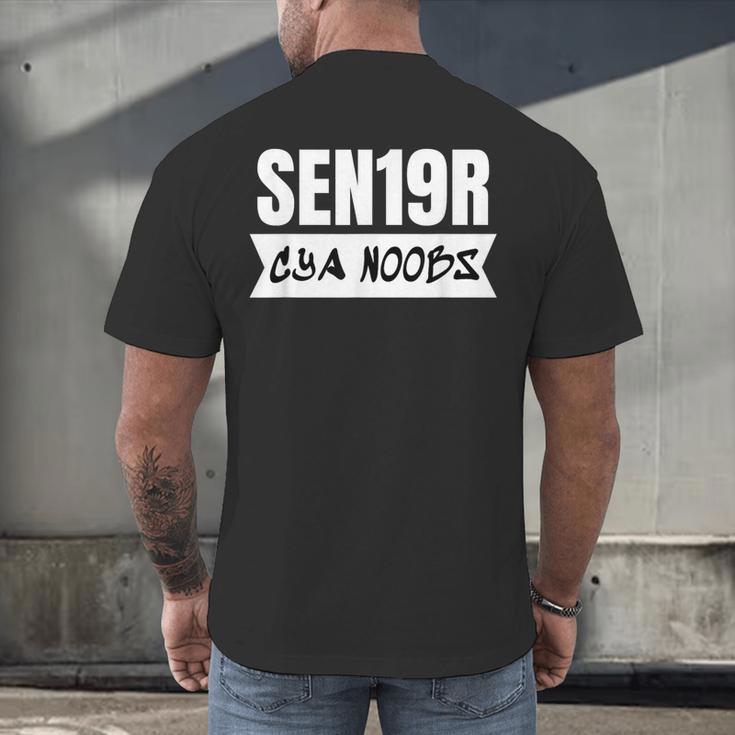 Senior Class 2019 Shirt High School Graduation Geek Men's Back Print T-Shirt