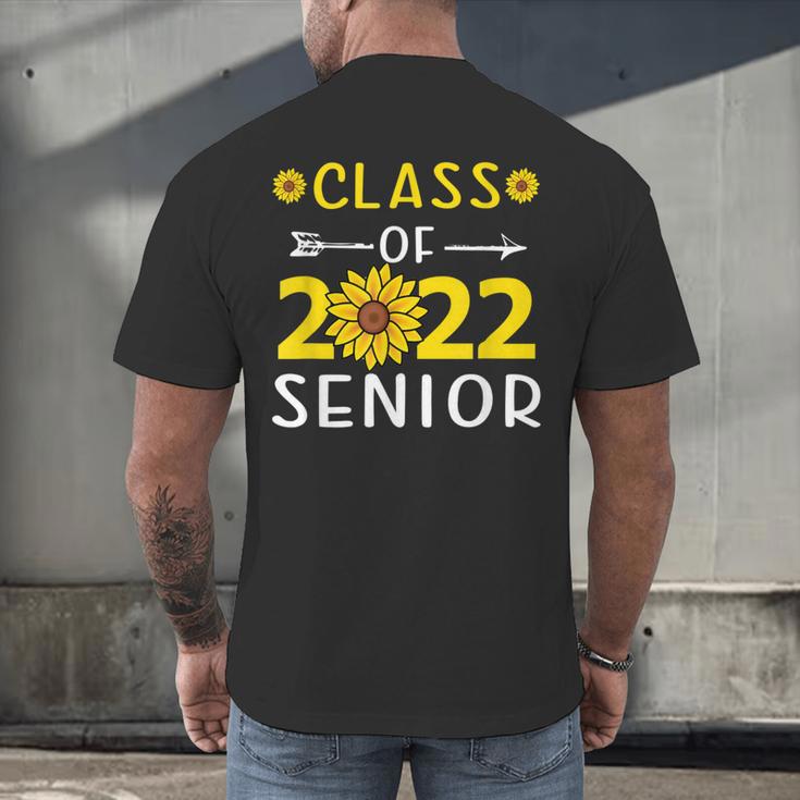Senior Class Of 2022 Sunflower Graduation Seniors 22 Men's Back Print T-Shirt