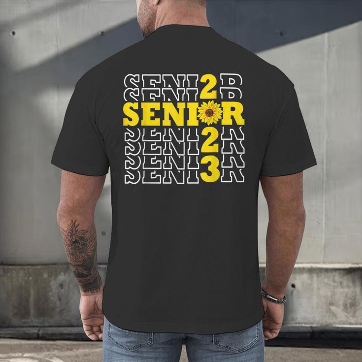 Senior Class Of 2023 Sunflower Graduation Seniors 23 Men's Back Print T-Shirt