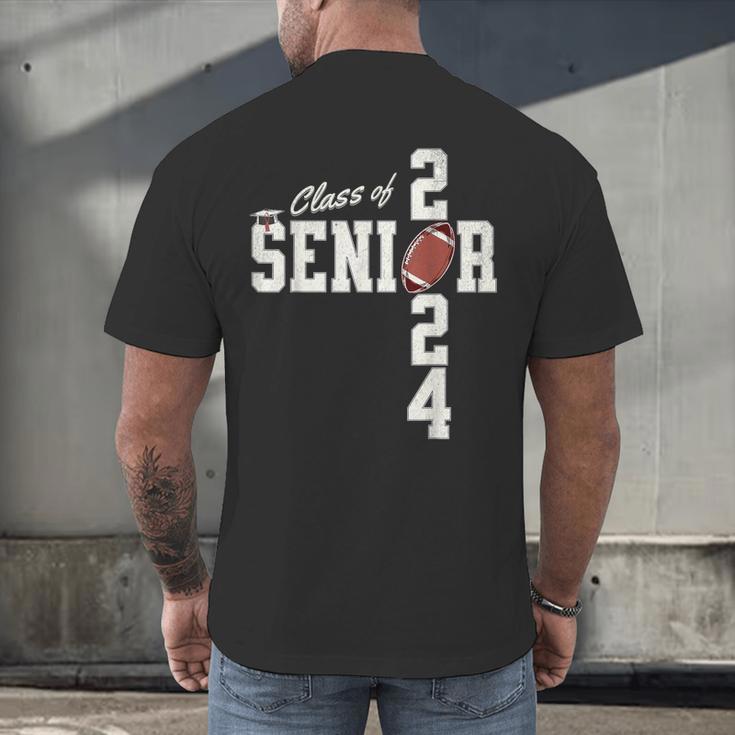Senior Class Of 2024 Football Graduation Party Favors 2024 Men's Back Print T-Shirt