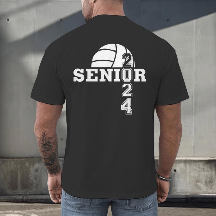 Senior Class Of 2024 Volleyball Seniors School Graduation Men's Back Print T-Shirt