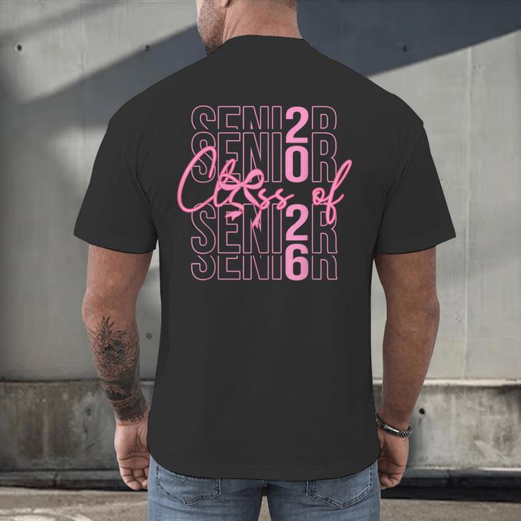 Senior Class Of 2026 Coquette Bow Graduation 2026 Girl Women Men's Back Print T-Shirt