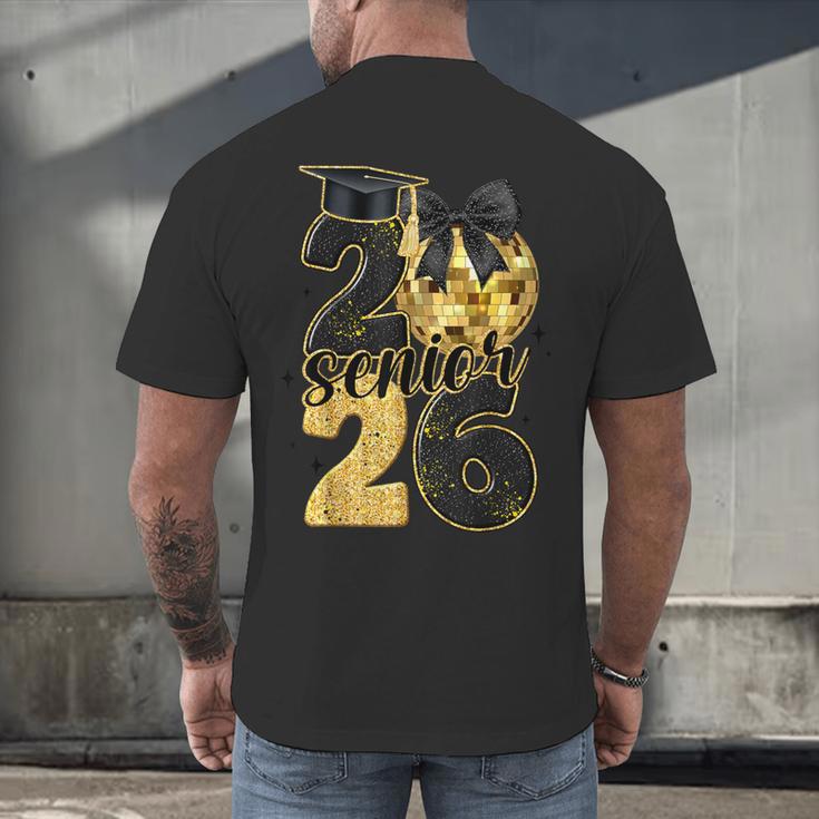 Senior Class Of 2026 Senior Girl Graduation Cap Coquette Bow Men's Back Print T-Shirt