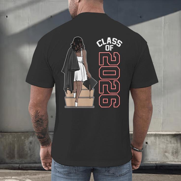 Senior Class Of 2026 Melanin Girl 2026 Graduation Men's Back Print T-Shirt