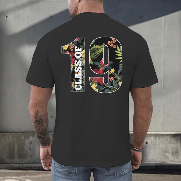 Senior Floral Class Of 2019 Shirt Graduation Idea Men's Back Print T-Shirt