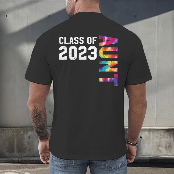 Senior Graduation Class Of 2023 Aunt Senior Tie Dye Men's Back Print T-Shirt