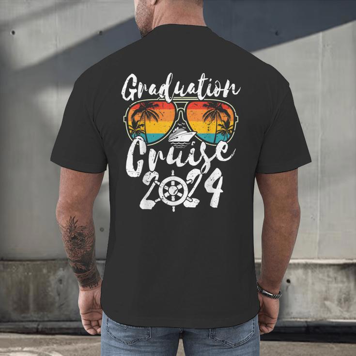 Senior Graduation Trip Cruise 2024 Retro Ship Party Cruise Men's Back Print T-Shirt
