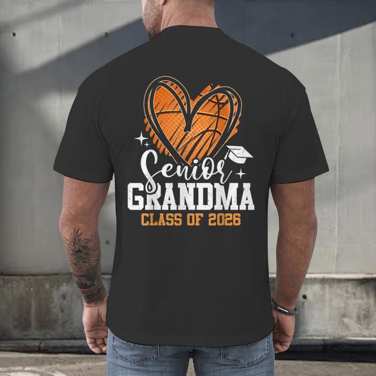 Senior Grandma Class Of 2026 Basketball Graduation Heart Men's Back Print T-Shirt