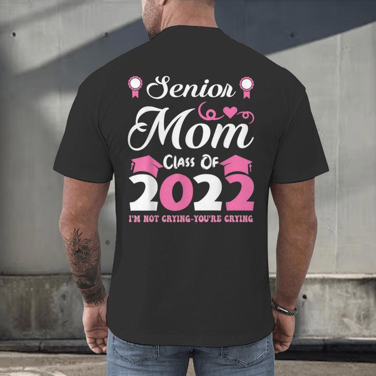Senior Mom Of A Class Of 2022 Heart School Graduation Men's Back Print T-Shirt