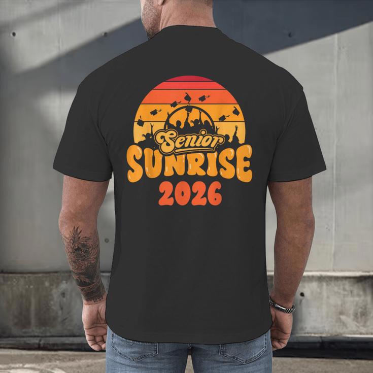 Senior Sunrise Class Of 2026 Graduation Proud Graduate Retro Men's Back Print T-Shirt