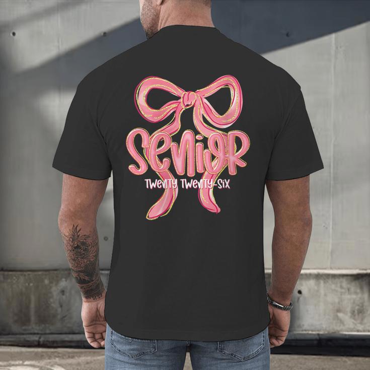 Senior Twenty Twenty-Six Coquette Graduation Class Of 2026 Men's Back Print T-Shirt