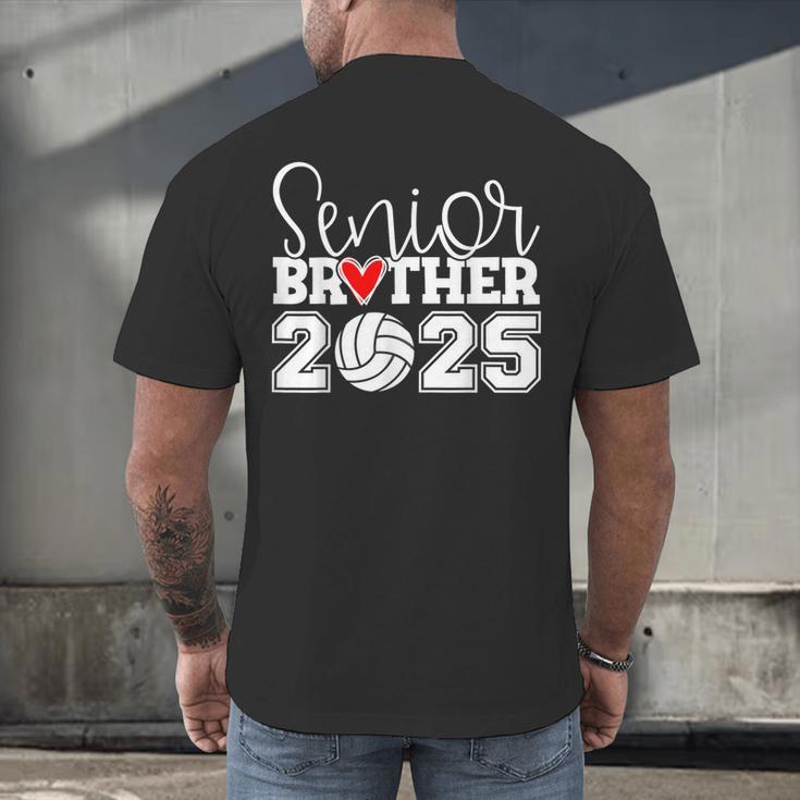 Senior Volleyball Brother 2025 Class Of 2025 Graduation Men's Back Print T-Shirt