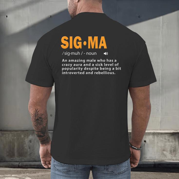 Sigma Male Definition Crazy Aura Lone Wolf Introvert Men's Back Print T-Shirt Sigma Male Definition Crazy Aura Lone Wolf Introvert Men's Back Print T-Shirt