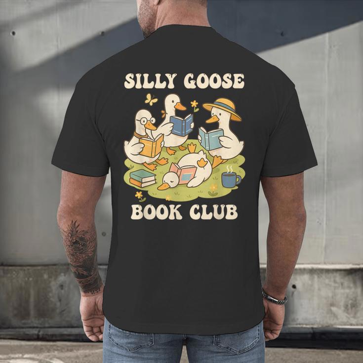 Silly-Goose Book Club Goose And Book Lovers Men's Back Print T-Shirt Silly-Goose Book Club Goose And Book Lovers Men's Back Print T-Shirt