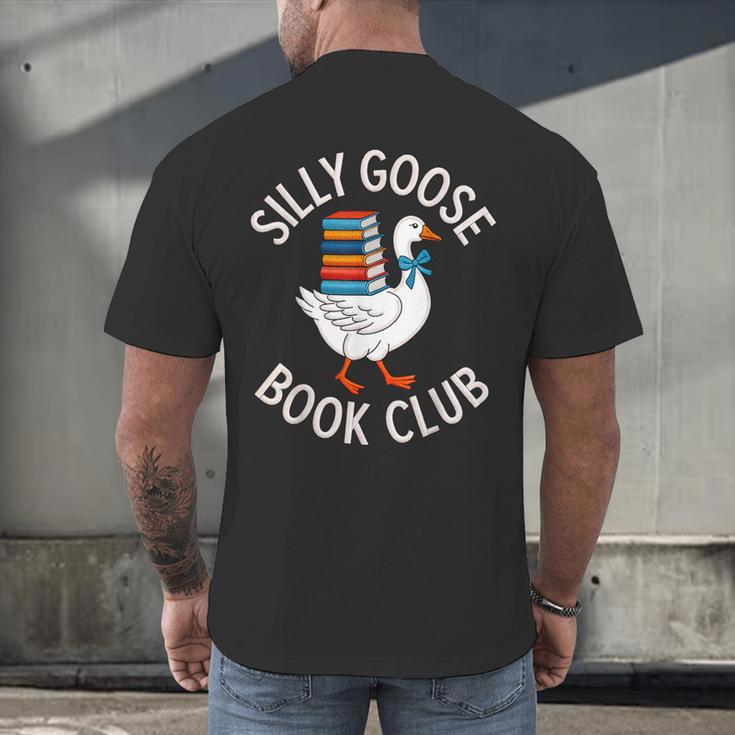 Silly Goose Book Club Reading Lover Men's Back Print T-Shirt