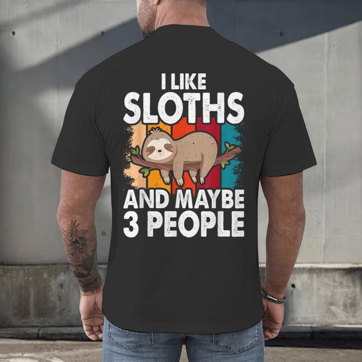 Sloth For Sloth Lover Men Women Kids Introvert Men's Back Print T-Shirt Sloth For Sloth Lover Men Women Kids Introvert Men's Back Print T-Shirt