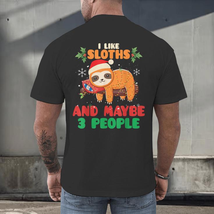 Sloth For Sloth Lover Men Women Kids Introverts Men's Back Print T-Shirt Sloth For Sloth Lover Men Women Kids Introverts Men's Back Print T-Shirt