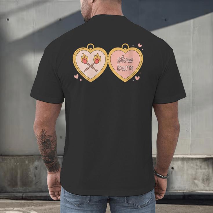 Slow Burn Romance Book Lover Tee Men's Back Print T-Shirt
