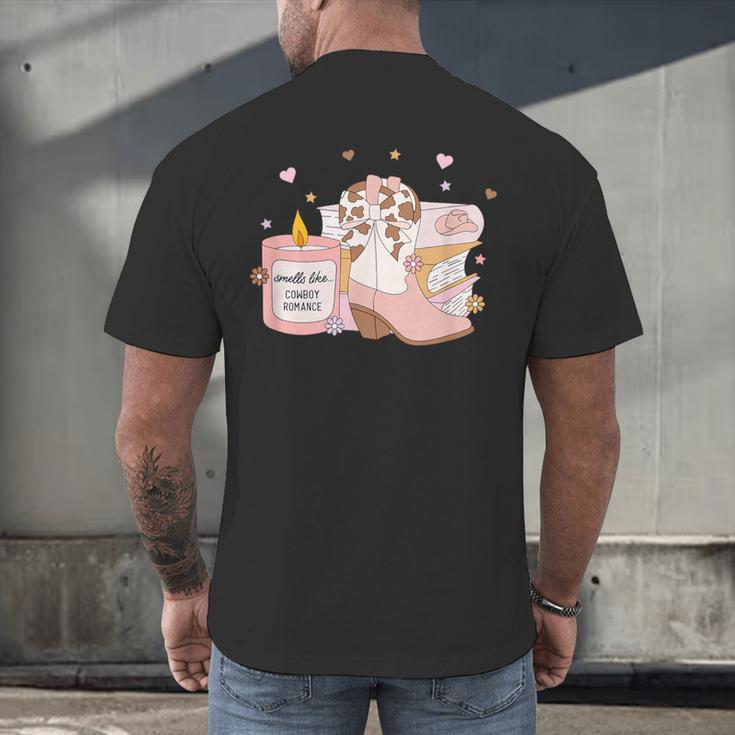 Smells Like Cowboy Romance Book Lover Men's Back Print T-Shirt Smells Like Cowboy Romance Book Lover Men's Back Print T-Shirt