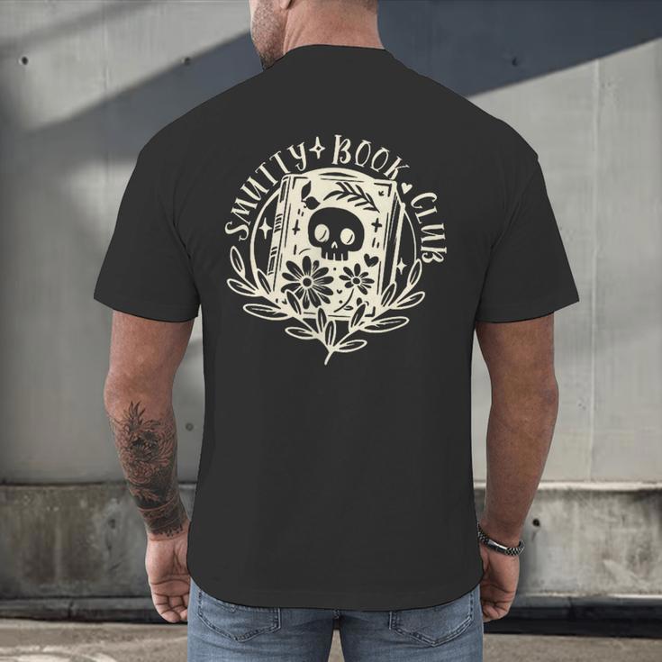 Smutty Book Club Smutty Book Lover Front And Back Spicy Book Men's Back Print T-Shirt