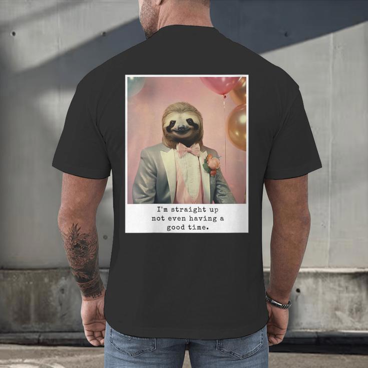 Social Anxiety Not Having A Good Time Socializing Introvert Men's Back Print T-Shirt Social Anxiety Not Having A Good Time Socializing Introvert Men's Back Print T-Shirt