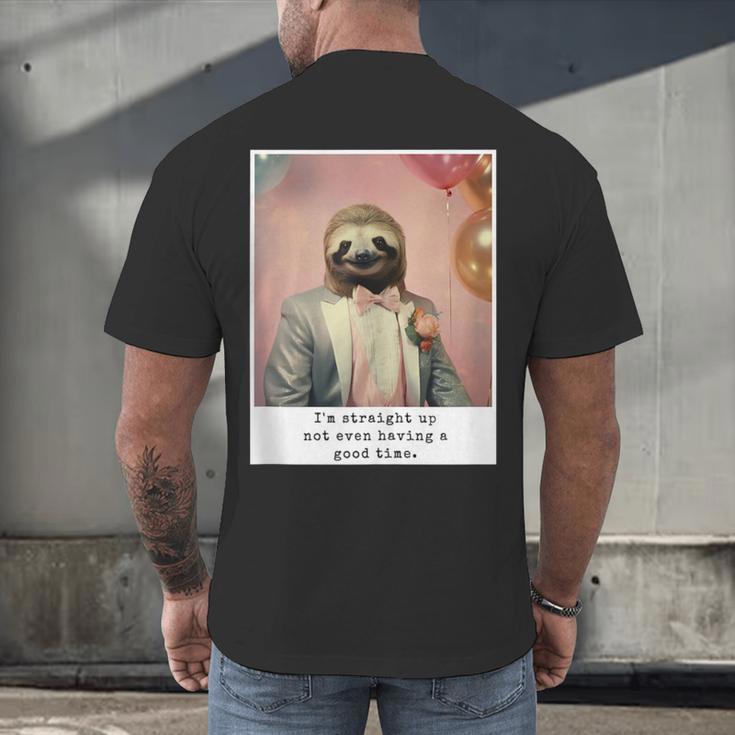 Social Anxiety Not Having A Good Time Socializing Introvert Men's Back Print T-Shirt Social Anxiety Not Having A Good Time Socializing Introvert Men's Back Print T-Shirt