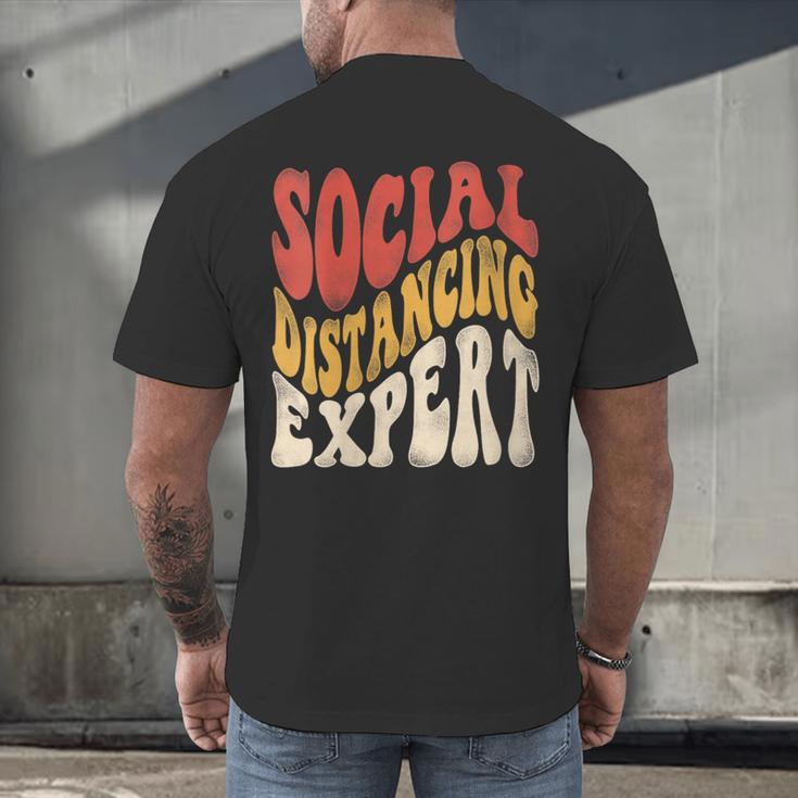 Social Distancing Expert Introvert Men's Back Print T-Shirt