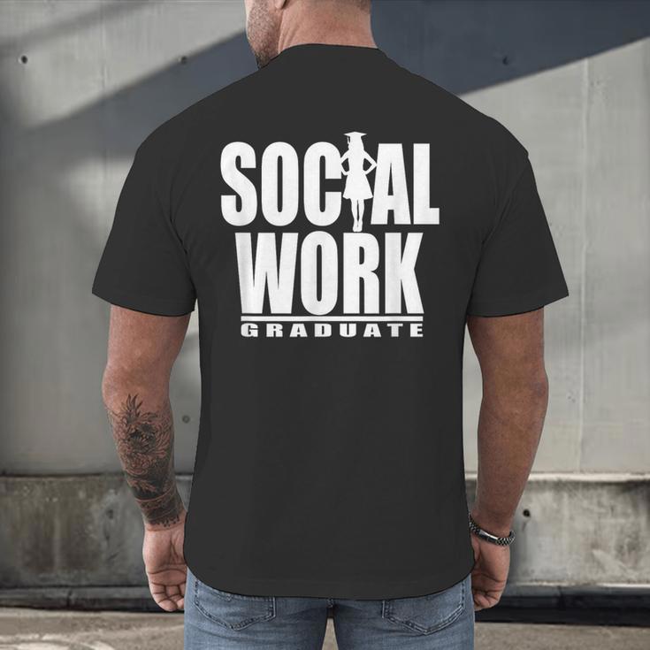 Social Work Graduate TShirt College Graduation Men's Back Print T-Shirt