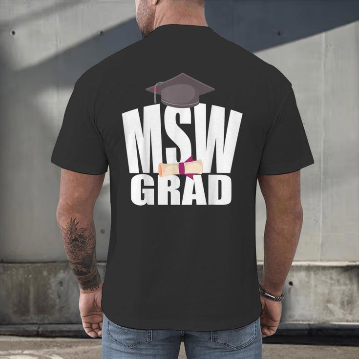 Social Work MSW Graduation Masters Degree Worker 2020 Men's Back Print T-Shirt