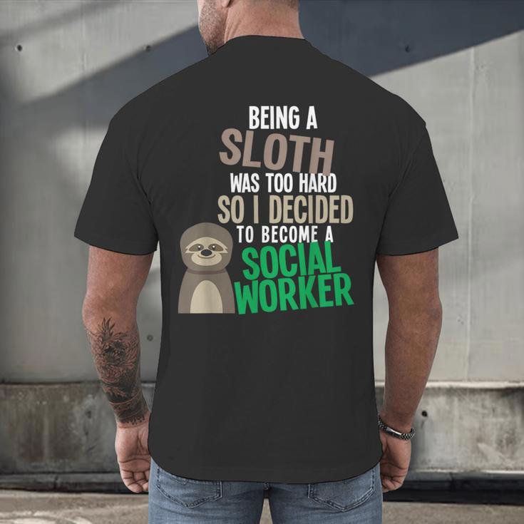Social Work Student Masters Degree Graduation Men's Back Print T-Shirt