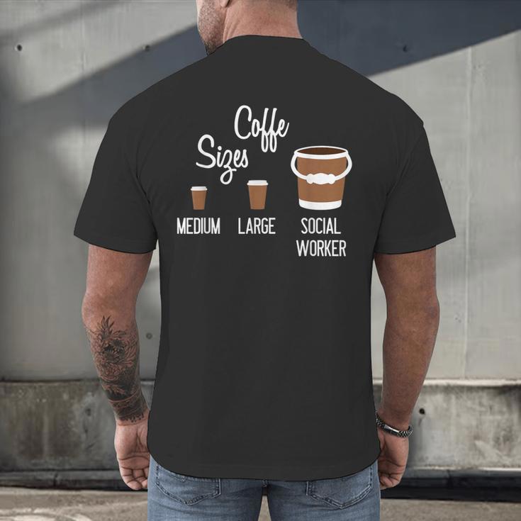 Social Work s Coffee Graduation Social Worker Men's Back Print T-Shirt