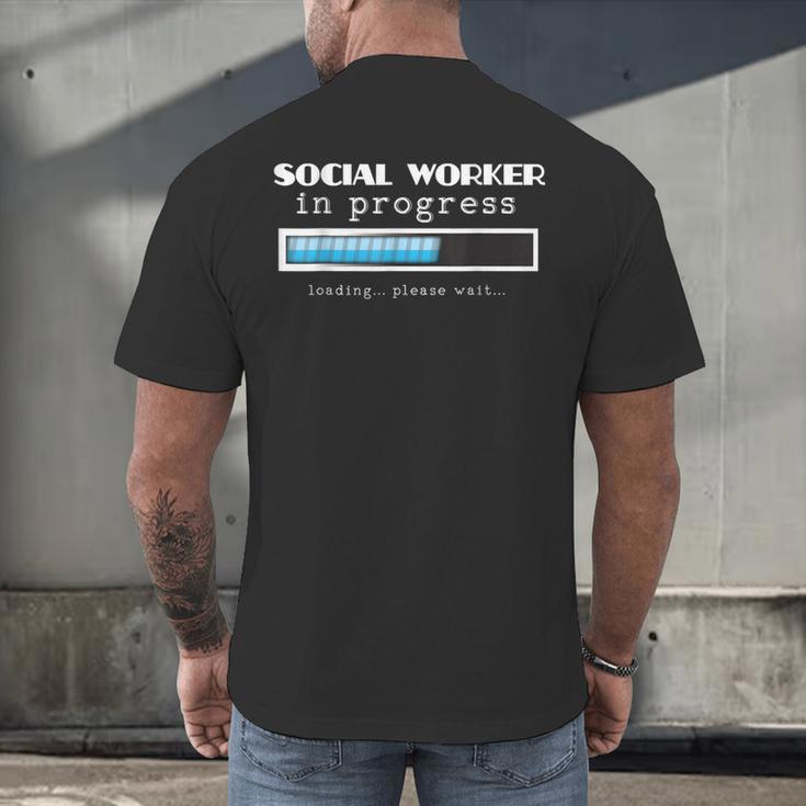 Social Worker In Progress MSW Masters Graduation Shirt Men's Back Print T-Shirt