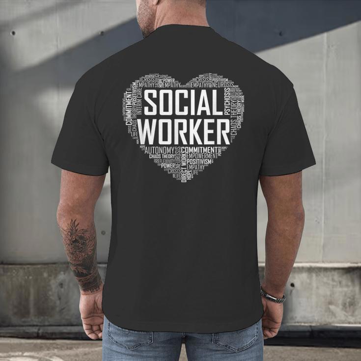 Social WorkerShirt Love Month Graduation Tshirt Men's Back Print T-Shirt