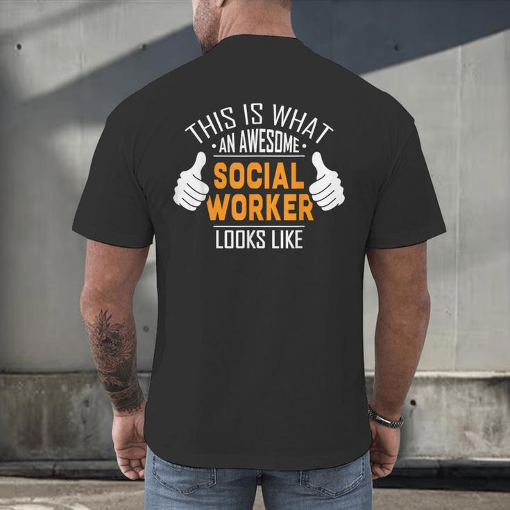 Social Work s Graduation Social Worker Men Men's Back Print T-Shirt