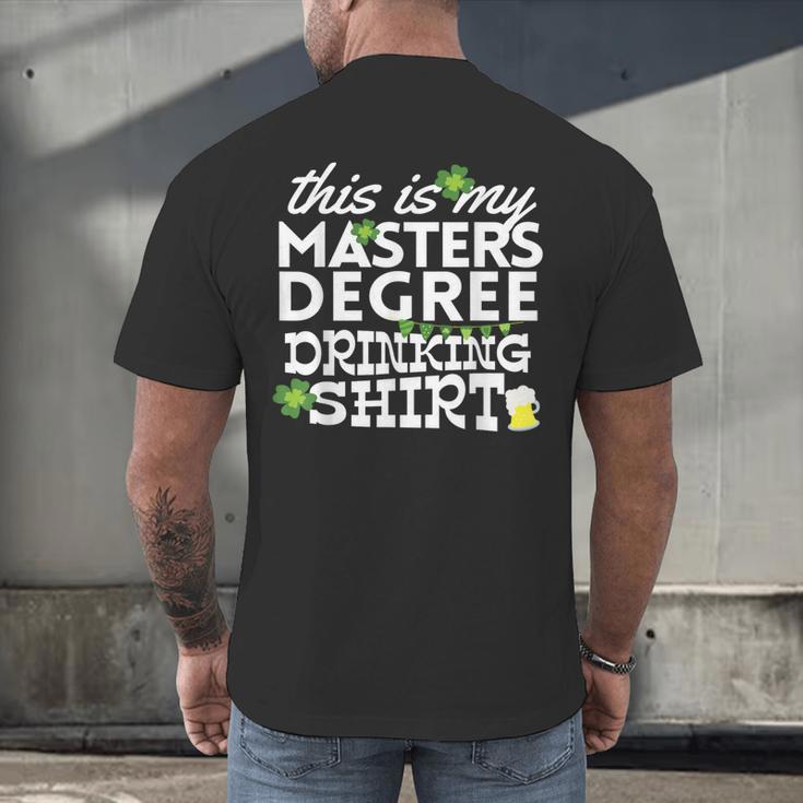 St Patricks Day Masters Degree MSW Graduation Social Work Men's Back Print T-Shirt
