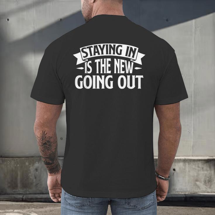 Staying In Is The New Going Out Introvert Men's Back Print T-Shirt Staying In Is The New Going Out Introvert Men's Back Print T-Shirt