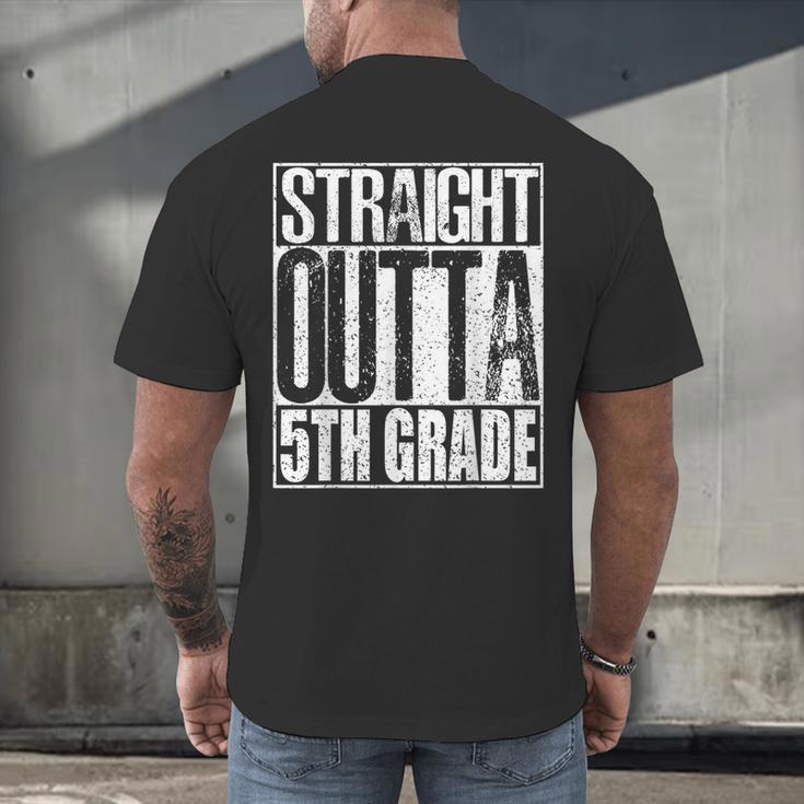 Straight Outta 5th Grade Shirt Graduation 2017 Men's Back Print T-Shirt