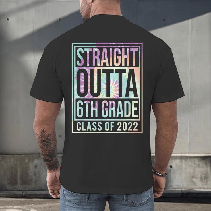 Straight Outta 6th Grade Class Of 2022 School Graduation Men's Back Print T-Shirt