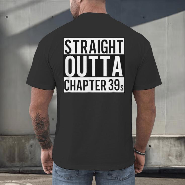 Straight Outta Chapter 39 Cute Book Lover Reader Men's Back Print T-Shirt