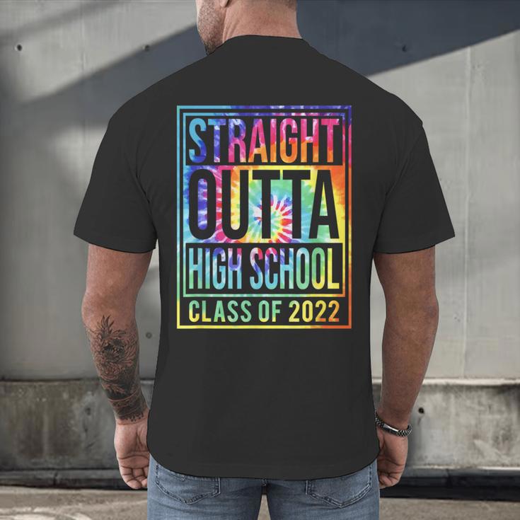 Straight Outta High School Class Of 2022 Graduation Men's Back Print T-Shirt
