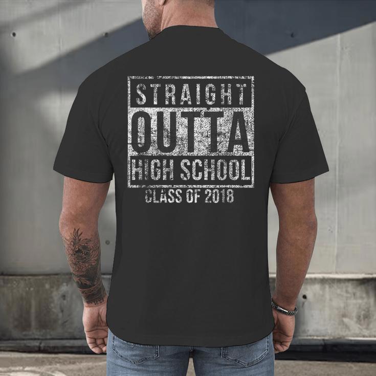 Straight Outta High School Graduation Boys Men's Back Print T-Shirt