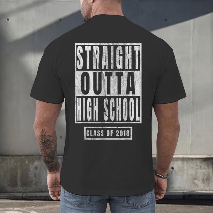 Straight Outta High School s Graduation Men's Back Print T-Shirt