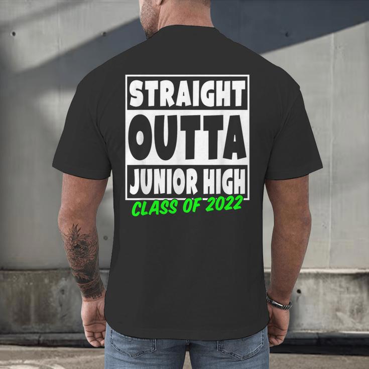 Straight Outta Junior High School Class Of 2022 Graduation Men's Back Print T-Shirt