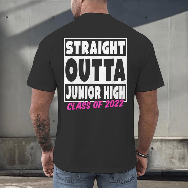 Straight Outta Junior High School Graduation Men's Back Print T-Shirt