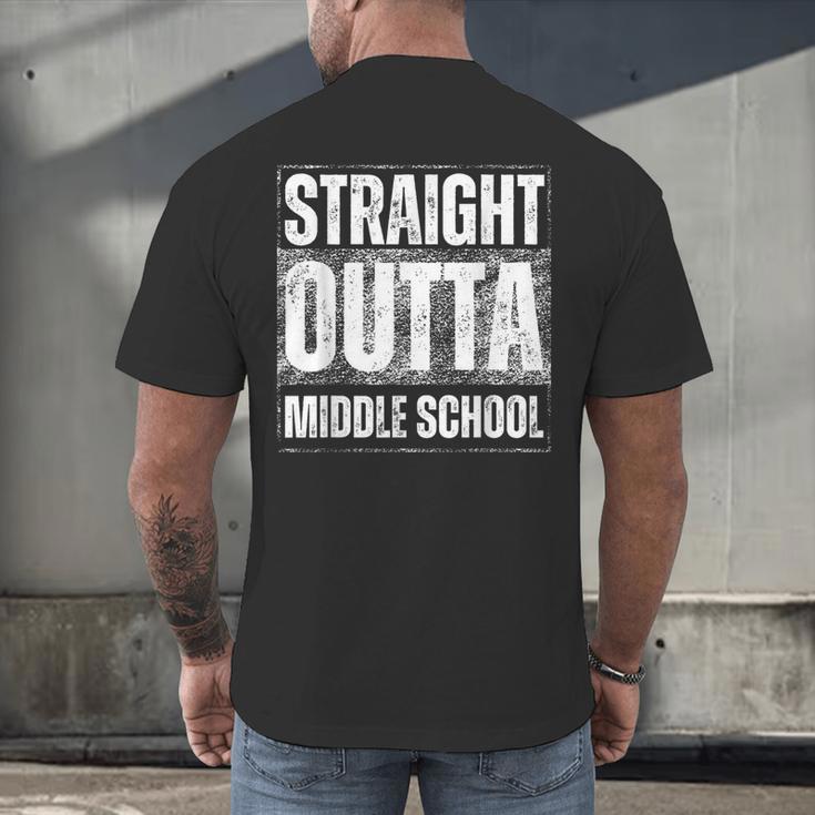 Straight Outta Middle School Class Of 2024 Graduation Men's Back Print T-Shirt