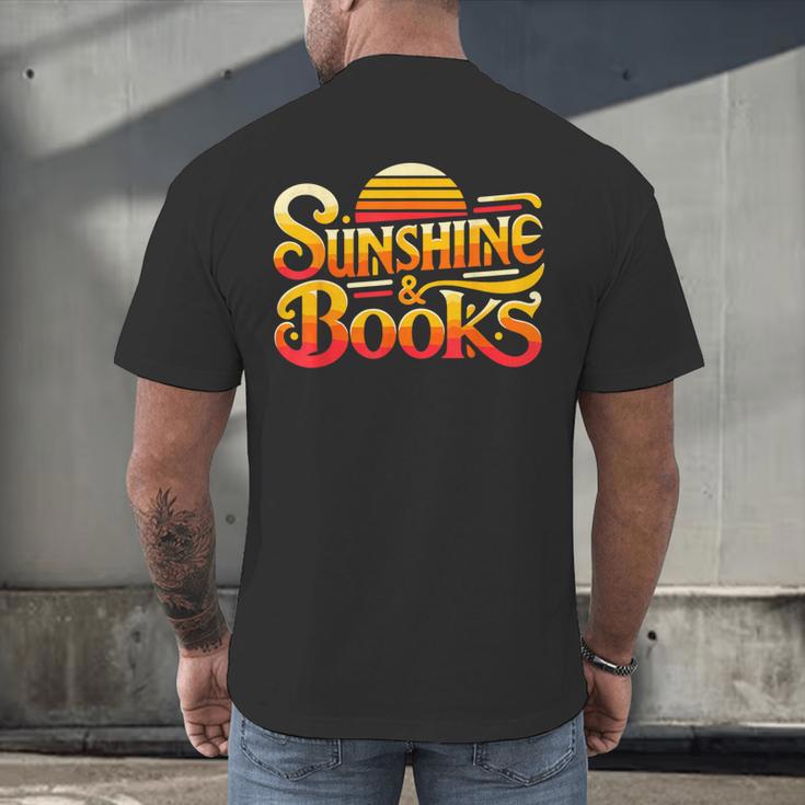 Sunshine & Books For Bookworm Summer Reading Men's Back Print T-Shirt Sunshine & Books For Bookworm Summer Reading Men's Back Print T-Shirt